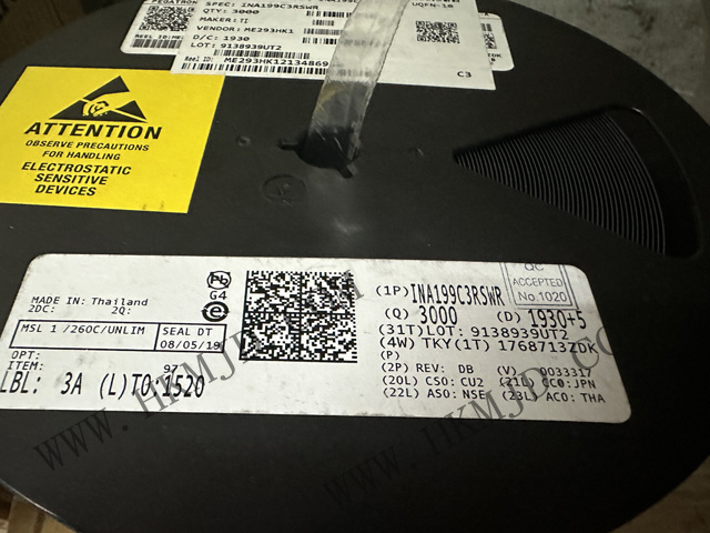 原裝出售TI INA199C3RSWR 26V，雙向電流感應(yīng)放大器 10-UQFN -40 至 125