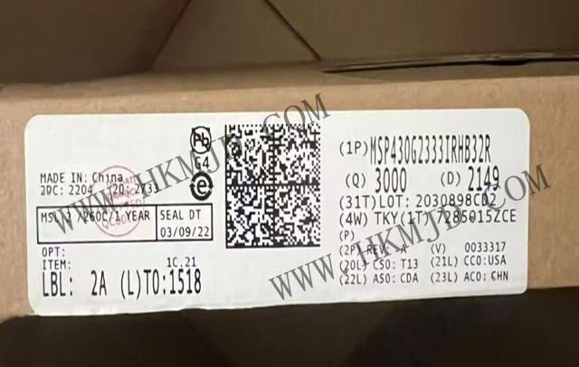 明佳達電子——【出售】MSP430G2333IRHB32R (TI) 16MHz，16位混合信號微控制器