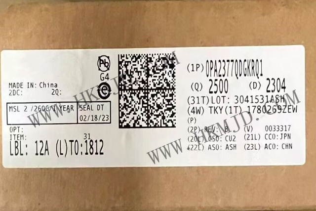 汽車放大器_OPA2377QDGKRQ1_軌到軌輸入/輸出、低噪聲、5MHz CMOS 運算放大器