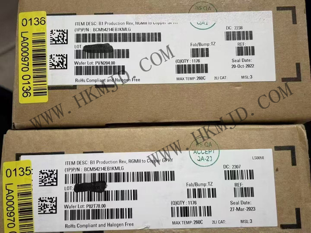 明佳達電子供應博通BCM54214EB1KMLG：高性能千兆以太網收發(fā)器