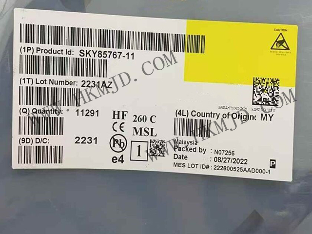 現(xiàn)貨供應【SKY85767-11】高性能WiFi 6前端模塊（FEM），34.5dB高增益