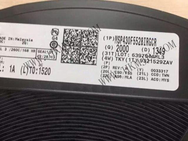 【TI 16位微控制器】MSP430F5528IRGCR：25MHz、128KB 閃存、8KB SRAM（MCU）