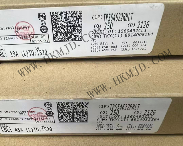 現(xiàn)貨供應(yīng)TI TPS54622RHLT 同步 SWIFT? 降壓轉(zhuǎn)換器，采用 VQFN 封裝
