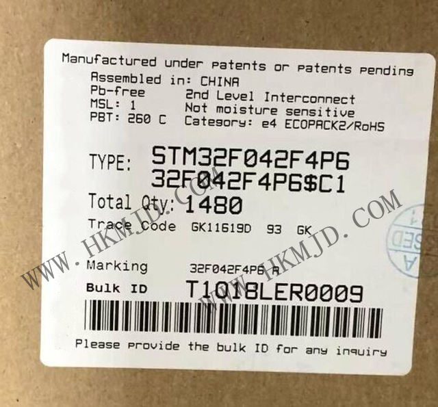 供應 ST STM32F042F4P6 高性能主流 ARM Cortex-M0 32 位微控制器