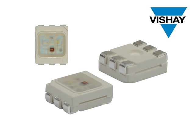 Vishay推出用于車內(nèi)照明、RGB顯示屏和背光的新款三色LED