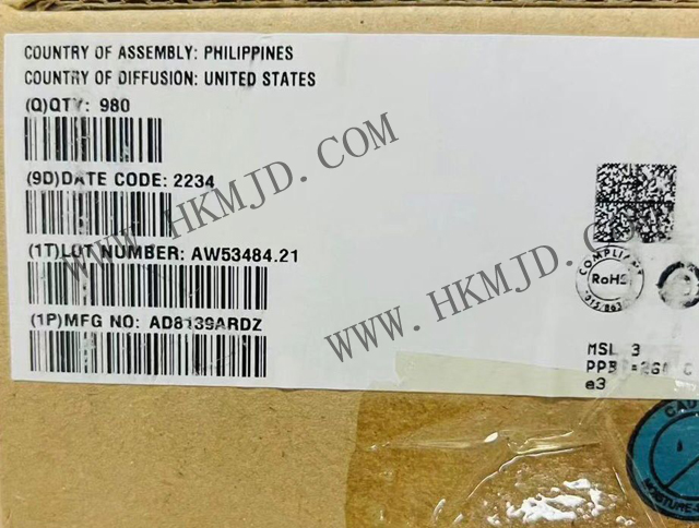 [出售] AD8139ARDZ (ADI) 低噪聲、高性能差分放大器