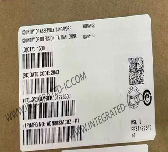 [供應(yīng)原裝] ADI ADN8833ACBZ 1A，熱電冷卻器(TEC)驅(qū)動器