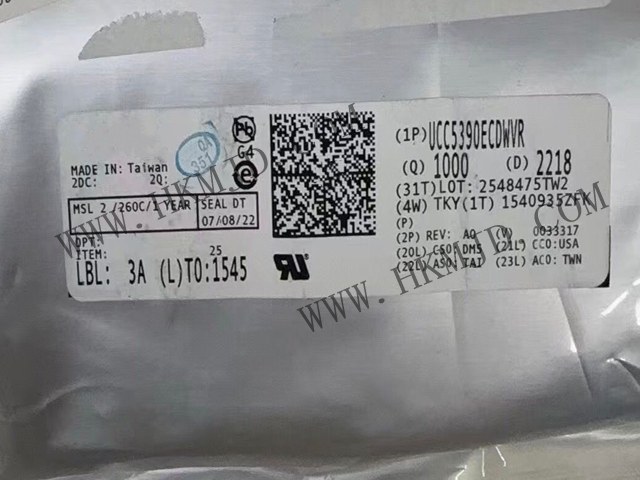 供應(yīng)德州儀器 UCC5390ECDWVR 3kVrms/5kVrms、±10A 單通道隔離式柵極驅(qū)動器