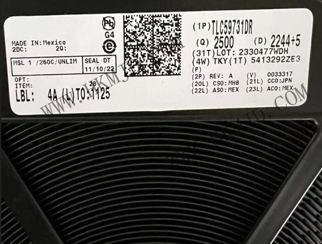 TI TLC59731DR 3通道8位PWM LED驅(qū)動器，支持單線接口