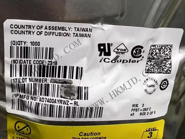 供應ADI 高性能 AD7400AYRWZ 單通道二階隔離式Σ-Δ調制器